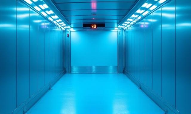 Temperature controlled shipping truck interior